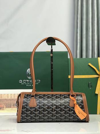 Colestore Goyard Bonbonnière bag Black and Tan 30×10.5×12cm