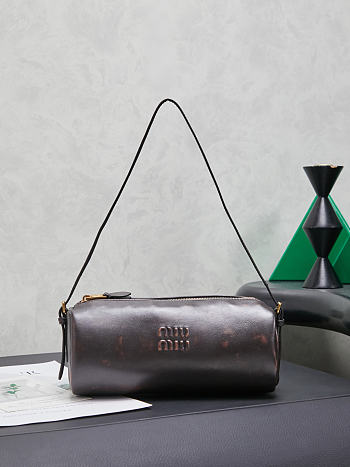 Colestore Miu Miu Coffee Nappa Leather Pouch 21.5 x 9 x 9cm