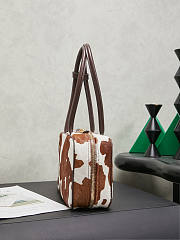 Colestore  Miu Miu White/burnt Sienna Printed Leather Beau Bag 30x17x8.5cm - 6
