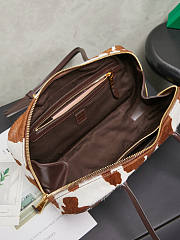 Colestore  Miu Miu White/burnt Sienna Printed Leather Beau Bag 30x17x8.5cm - 4