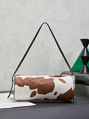 	 Colestore Miu Miu White/burnt Sienna Printed Leather Pouch 21.5 x 9 x 9cm - 6