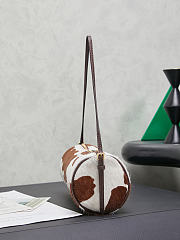 	 Colestore Miu Miu White/burnt Sienna Printed Leather Pouch 21.5 x 9 x 9cm - 2