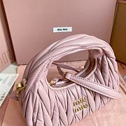 Colestore  Miu Miu Alabaster Pink Wander Matelassé Nappa Leather Hobo Mini 18x14x6cm - 5