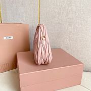 Colestore  Miu Miu Alabaster Pink Wander Matelassé Nappa Leather Hobo Mini 18x14x6cm - 6