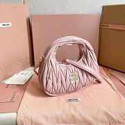 Colestore  Miu Miu Alabaster Pink Wander Matelassé Nappa Leather Hobo Mini 18x14x6cm - 4