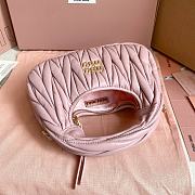 Colestore  Miu Miu Alabaster Pink Wander Matelassé Nappa Leather Hobo Mini 18x14x6cm - 2