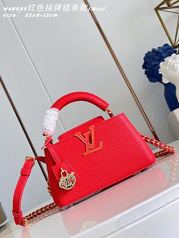 Colestore Louis Vuitton Capucines Lunar New Year East-West Mini Red 22 x 12 x 8 cm