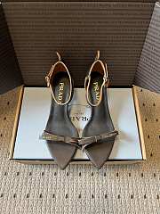 Colestore  Prada Chalk Brown Leather Bow Sandals  - 1