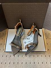 Colestore  Prada Chalk Brown Leather Bow Sandals  - 4