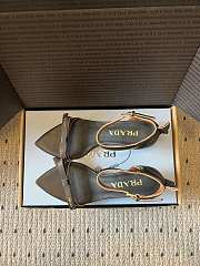 Colestore  Prada Chalk Brown Leather Bow Sandals  - 5