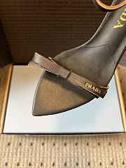 Colestore  Prada Chalk Brown Leather Bow Sandals  - 2