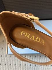 Colestore  Prada Chalk Caramel Leather Bow Sandals  - 6