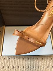 Colestore  Prada Chalk Caramel Leather Bow Sandals  - 3