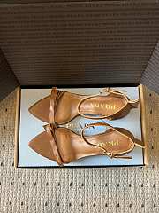 Colestore  Prada Chalk Caramel Leather Bow Sandals  - 2