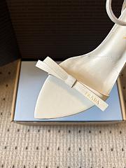Colestore  Prada Chalk White Leather Bow Sandals  - 5