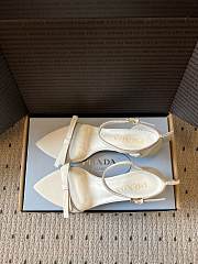 Colestore  Prada Chalk White Leather Bow Sandals  - 2