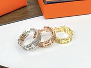Colestore Hermès H Ring, Small Model, Paved with Diamonds - 5