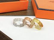 Colestore Hermès H Ring, Small Model, Paved with Diamonds - 4