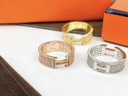 Colestore Hermès H Ring, Small Model, Paved with Diamonds - 3