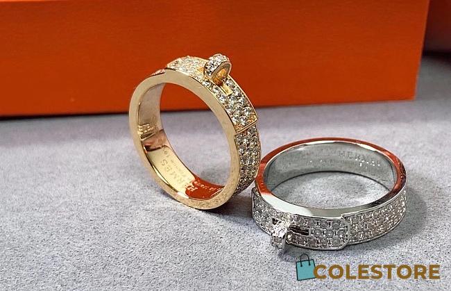 Colestore Hermes Kelly Ring with Diamonds - 1