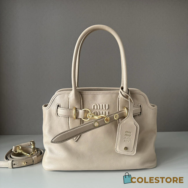 	 Colestore Miu Miu Cord Aventure Nappa Leather Bag 22x30x10cm - 1