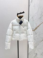 Colestore  Prada White Re-nylon Cropped Convertible Down Jacket - 1