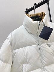 Colestore  Prada White Re-nylon Cropped Convertible Down Jacket - 5