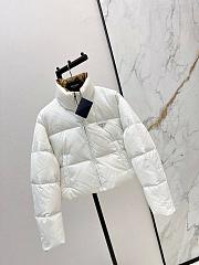 Colestore  Prada White Re-nylon Cropped Convertible Down Jacket - 2