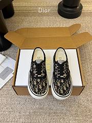 Colestore  Dior Saltwind Sneaker Beige and Blue Dior Oblique Embroidered Cotton - 1