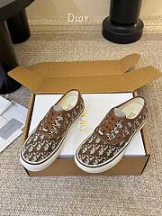 Colestore  Dior Saltwind Sneaker Beige and Brown Dior Oblique Embroidered Cotton - 6