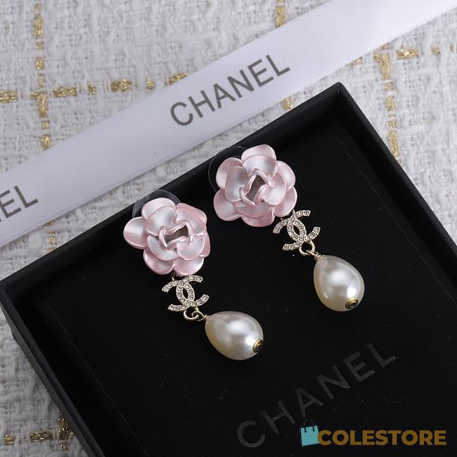 Colestore Chanel Earrings Metals & Glass  Gold & Rose - 1