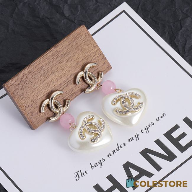 Colestore Chanel Rignestone Coco Mark Heart Pearl  - 1