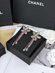 Colestore Chanel Stud earrings   Metals, Glass & Stone Beads  Gold, Pink & Transparent - 6