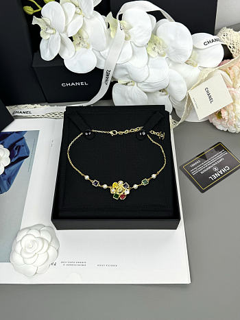 Colestore Chanel Choker   Metals, Glass & Stone Beads  Gold, Multicolor & Transparent 