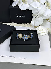 Colestore Chanel Bracelet Metal, high-grade resin & stone beads  Gold, Blue, Pearl White & Crystal White - 6