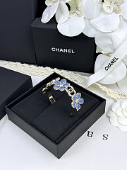 Colestore Chanel Bracelet Metal, high-grade resin & stone beads  Gold, Blue, Pearl White & Crystal White - 4