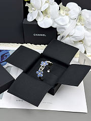 Colestore Chanel Bracelet Metal, high-grade resin & stone beads  Gold, Blue, Pearl White & Crystal White - 3