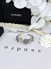 Colestore Chanel Bracelet Metal, high-grade resin & stone beads  Gold, Blue, Pearl White & Crystal White - 2
