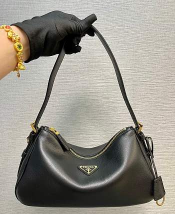 Colestore Prada Black Prada Aimée Leather Shoulder Bag 31x18x10cm