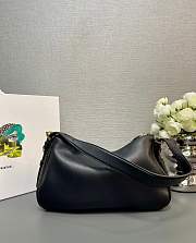Colestore Prada Black Prada Aimée Leather Shoulder Bag 31x18x10cm - 4