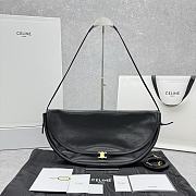 Colestore Celine Halfmoon Soft Triomphe Bag In Supple Shiny Lambskin Black 46x24x5cm - 1