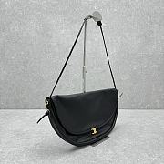 Colestore Celine Halfmoon Soft Triomphe Bag In Supple Shiny Lambskin Black 46x24x5cm - 6