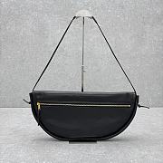 Colestore Celine Halfmoon Soft Triomphe Bag In Supple Shiny Lambskin Black 46x24x5cm - 3