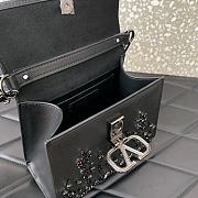 Colestore Valentino Garavani Vsling Mini Embroidered Handbag Black 19x13x9cm - 5