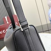 Colestore Gucci Half Horsebit crossbody bag in black soft  grainy leather 44x21x15cm - 4