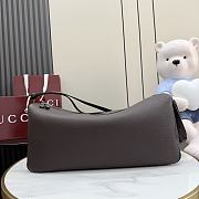 Colestore Gucci Half Horsebit crossbody bag in brown soft  grainy leather 44x21x15cm - 1