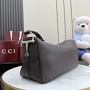 Colestore Gucci Half Horsebit crossbody bag in brown soft  grainy leather 44x21x15cm - 6