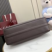 Colestore Gucci Half Horsebit crossbody bag in brown soft  grainy leather 44x21x15cm - 2