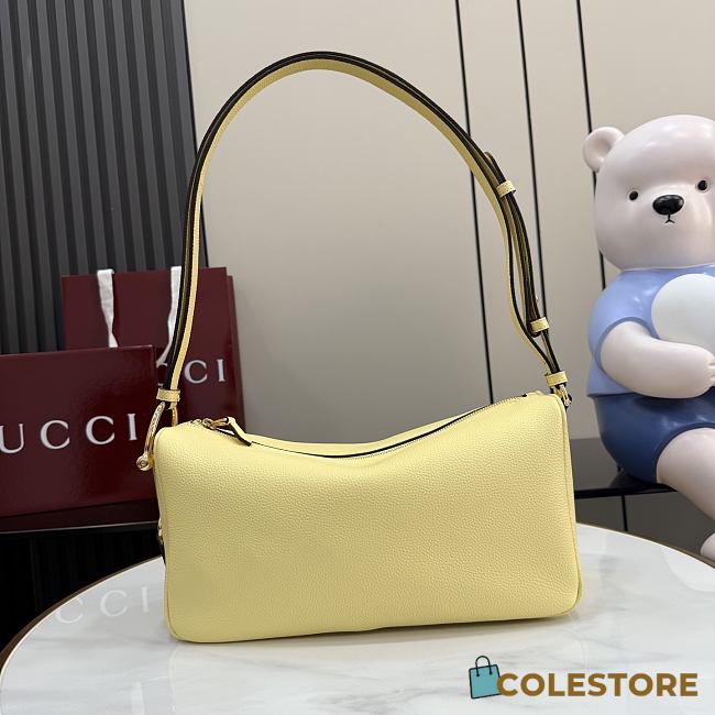 Colestore Gucci Half Horsebit bag in yellow leather 31.5x17x12cm - 1