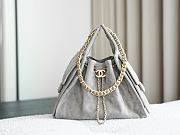 Colestore Chanel 25 Small Handbag Suede Calfskin & Gold-Tone Metal Light Grey 30x26x14cm - 1